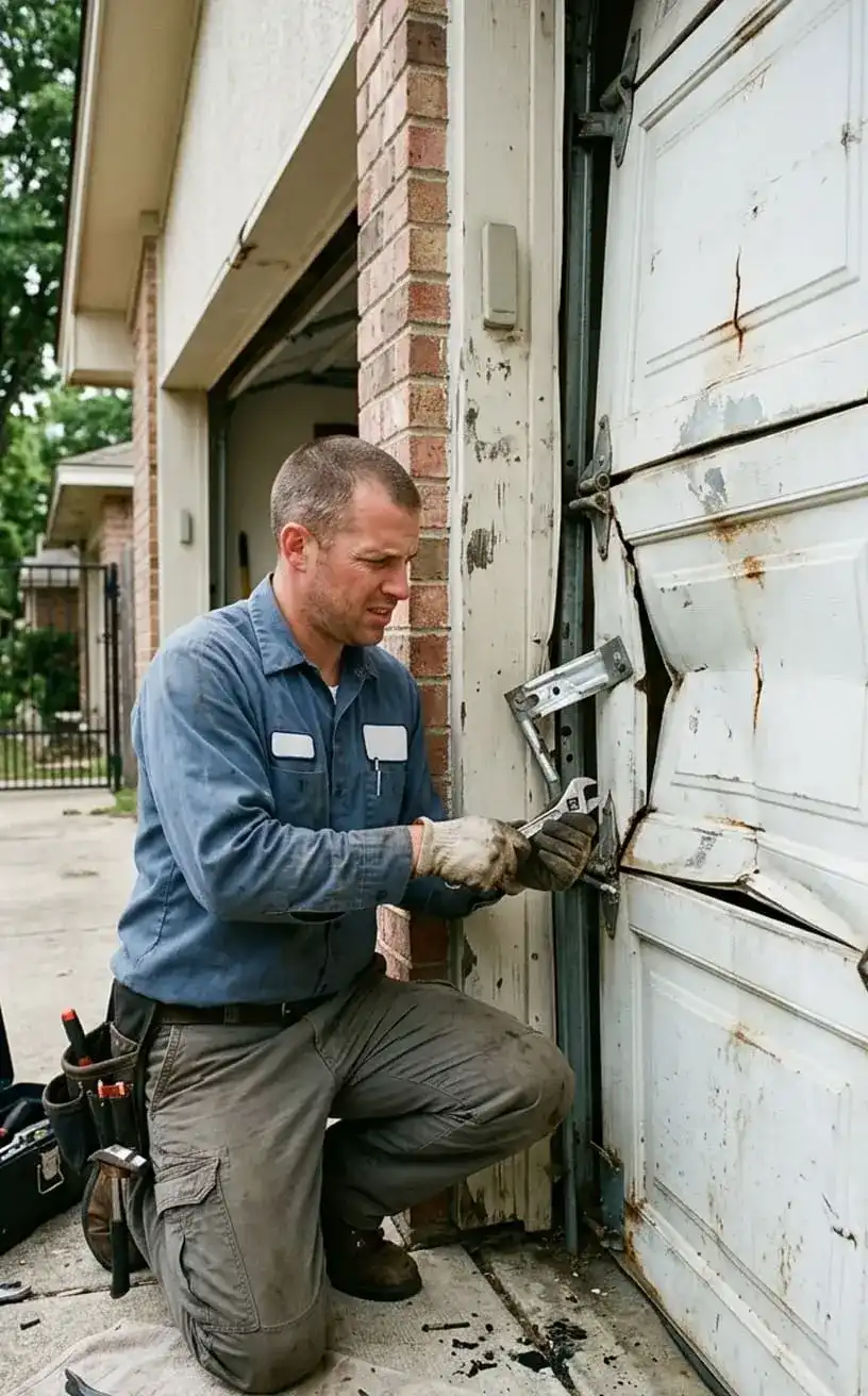 Home exterior with a garage door in Murfreesboro, TN that is due for replacement