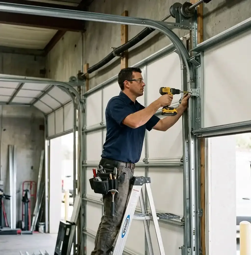 Commercial garage door installation Nashville, TN — commercial-grade door hardware