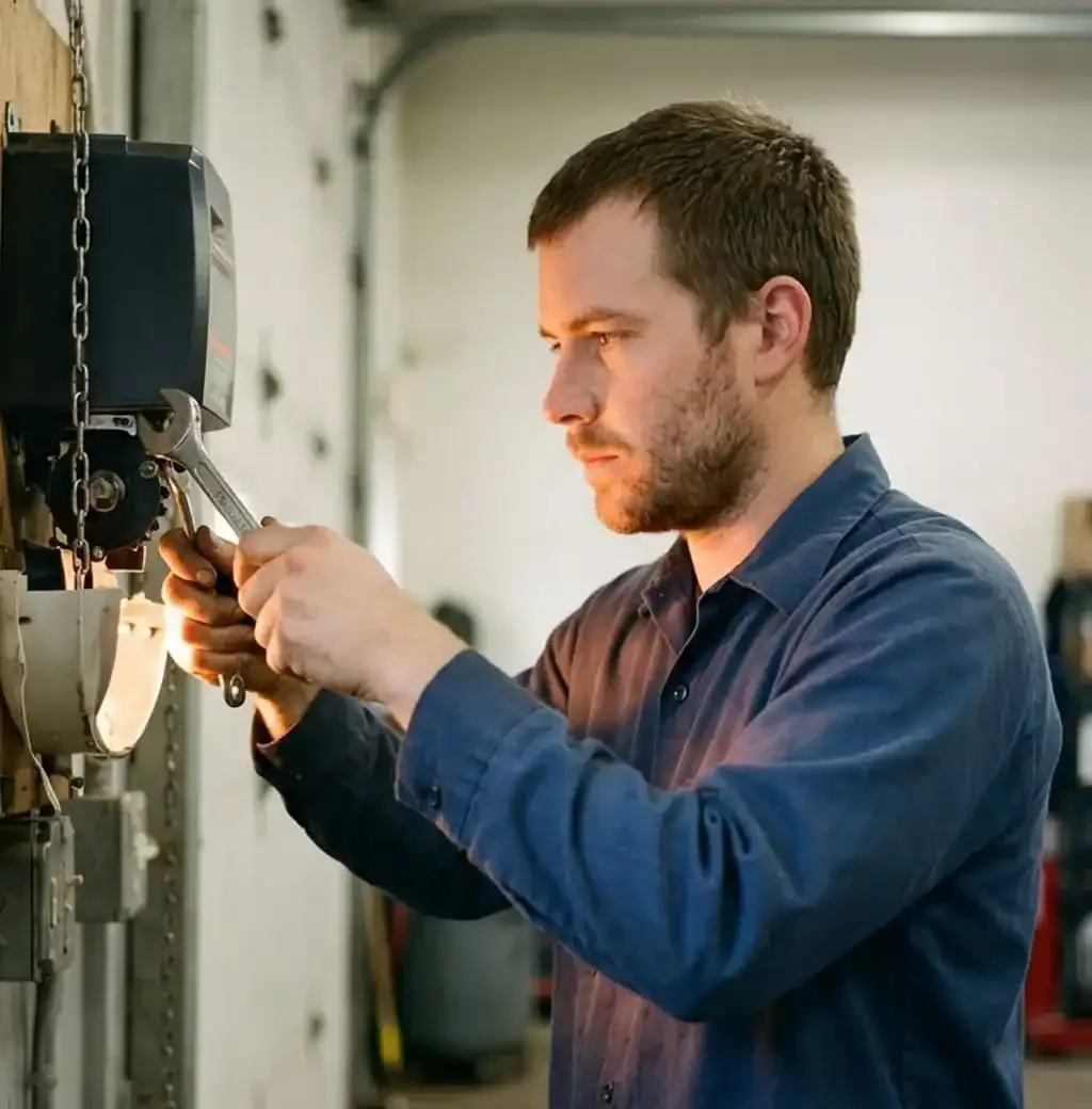 Commercial garage door opener repair Franklin, TN — commercial-grade opener hardware