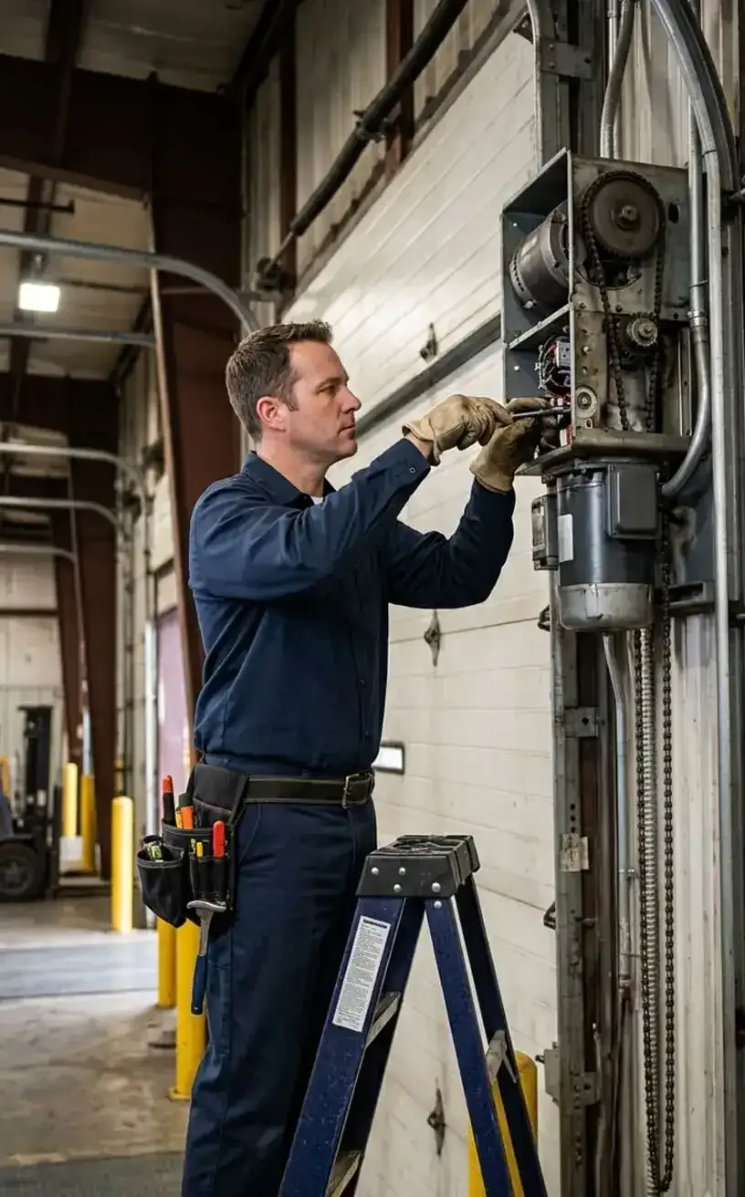 Heavy-duty industrial roller shutter commercial garage door opener system in Nashville, TN