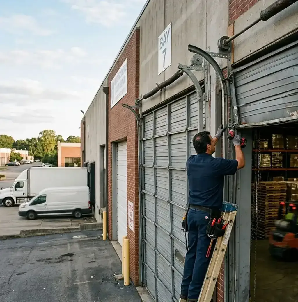 Commercial garage door repair Murfreesboro, TN — warehouse and industrial building exterior