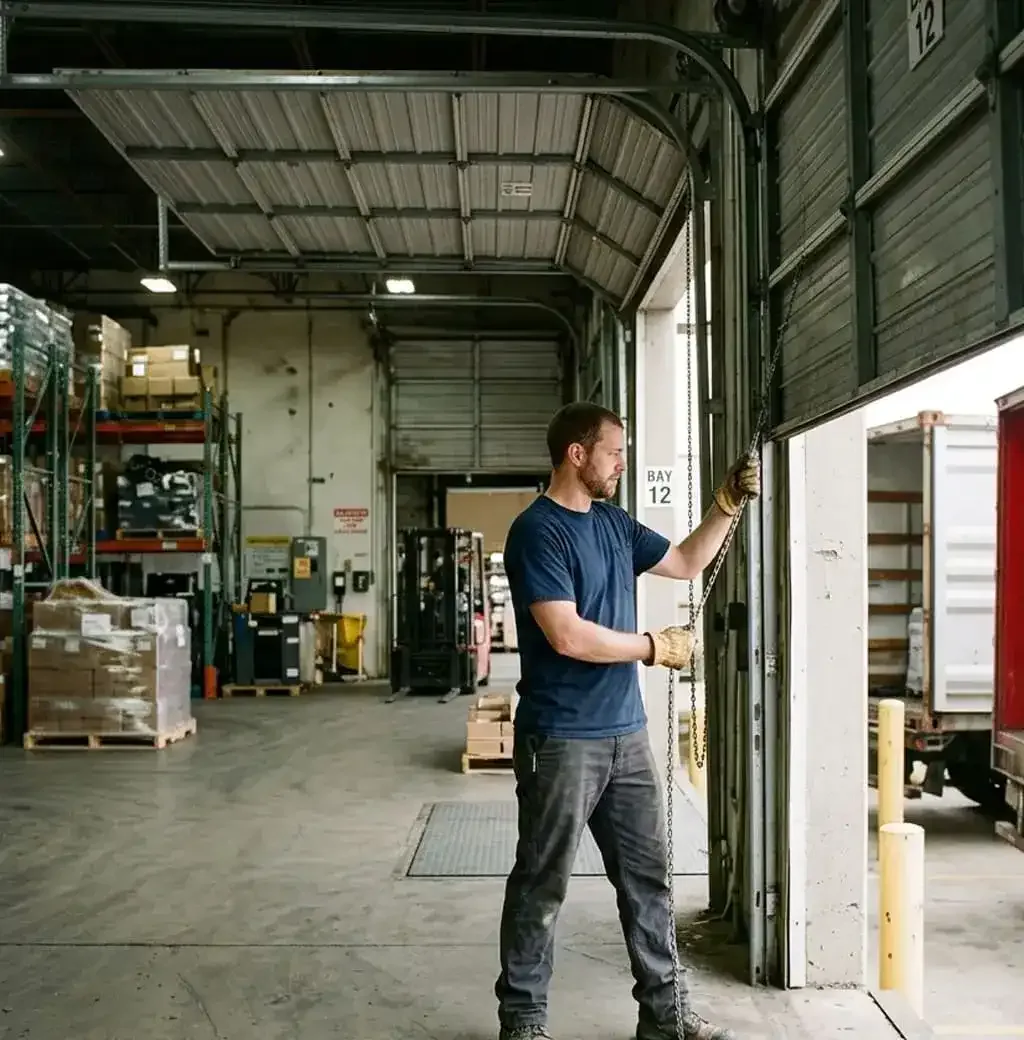 Commercial roll-up door repair Nashville, TN — warehouse and distribution center exterior