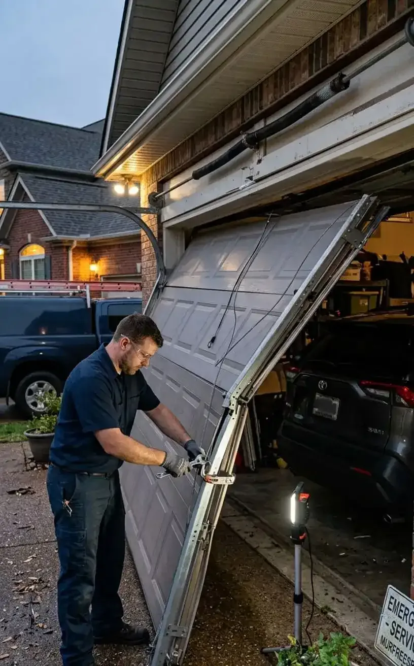 Emergency garage door repair Murfreesboro, TN — closed residential garage doors