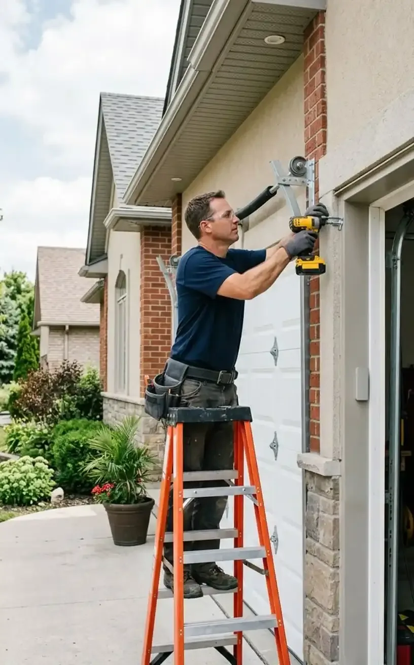 Garage door installation Franklin, TN — new garage door on a residential home