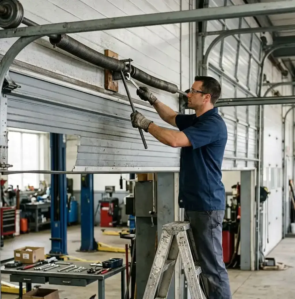 Garage door maintenance Nashville, TN — garage door showing early wear signs