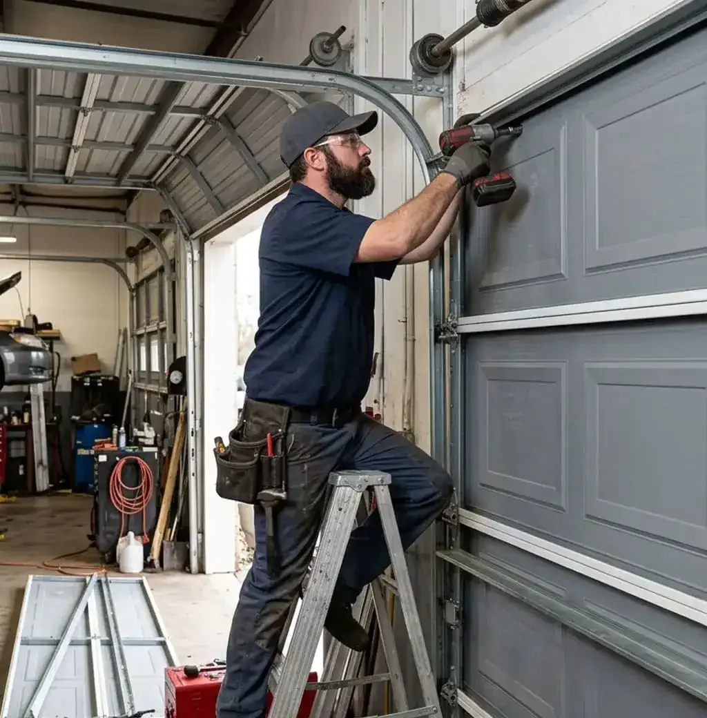 Garage door replacement Nashville, TN — new garage door hardware and tracks
