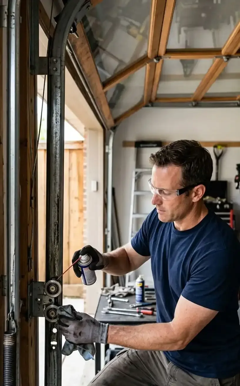 Garage door roller replacement Franklin, TN — garage door track and roller hardware