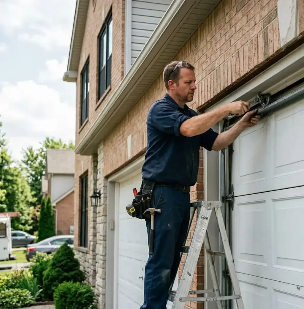 Same day garage door repair Franklin, TN — technician completing a repair